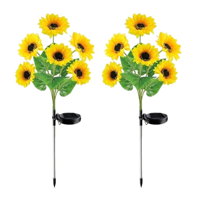 Solar LED Sunflower Garden Lights 27.56in