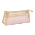 thumbnail image 2 of Bolsa para Bolígrafos con Cremallera, Estuche Transparente para Lápices, Organizador de Papelería, Estuche para Bolígrafos, Bolsa de Maquillaje, Bolsa , Rosado Macarena Estuche transparente para lápices., 2 of 7