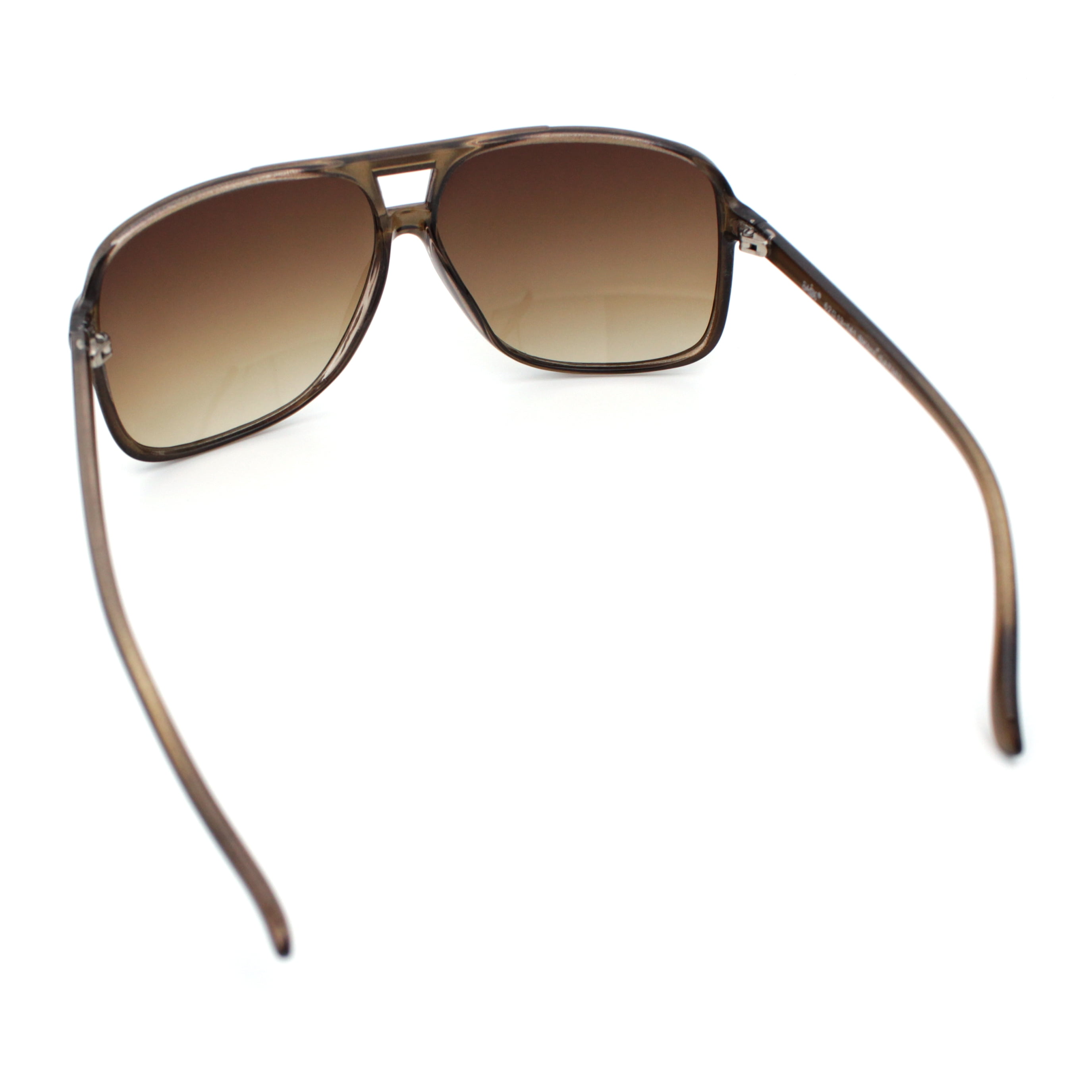 SA106 Oversize Large Thin Plastic Racer Mens Sport Sunglasses Black Brown