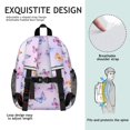 thumbnail image 5 of Butterfly and Purple Orange Pattern Backpack for School, Cute School Bag with Adjustable Shoulder Straps and Padded Back, 15"x11.42"x5.5", 5 of 5