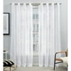 MoDRN Scandinavian Minimal Open Weave Curtain Pair - Set of 2