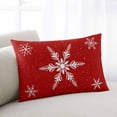 thumbnail image 2 of Red Christmas Throw Pillow Cover 16 x 24 Inch Decorative Pillow Cover Xmas Snowflake Winter Lumbar Pillowcase Seasonal Rectangle Cushion Case for Couch Sofa Bed Living Room, 2 of 7
