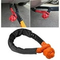 thumbnail image 3 of Grillete para cuerda de remolque de automóvil con de recuperación de arranque del cabrestante, cuerda de suave sintética para camión, Naranja Macarena Cuerda de grillete suave, 3 of 8