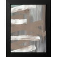 thumbnail image 2 of Lee, Judson 12x14 Black Modern Framed Museum Art Print Titled - White and Tan Strokes, 2 of 5