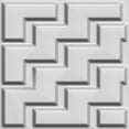 thumbnail image 1 of Dundee Deco's Paintable Off White Chevron Zigzag Fiber 3D Wall Panel, 1.6 ft X 1.6 ft, Interior Design Wall Paneling Decor Commercial and Residential Application, 2.6 sq.ft. each, 1 of 5