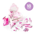 thumbnail image 5 of Melissa & Doug Wooden Beauty Salon Play Set with Vanity, 18 Pieces, Toddler Toy Ages 3+, 5 of 11