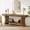 DARK BROWN, variant on Tribesigns 63" Solid Wood Console Table, Farmhouse Low TV Console for Living Room, Entryway, Hallway, Brown