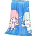 thumbnail image 3 of Kids Blue Blanket Little Twin Stars Anime Character Kawaii Bedroom Decor Couch Sofa Bed Throw Blanket Camping Blanket Gift for Girls Women 40"x50", 3 of 6