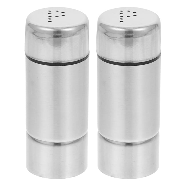 2 saleros y pimenteros de acero inoxidable, tarros para especias, tarros para condimentos caseros, botes para pimienta