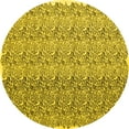 thumbnail image 1 of Ahgly Company Indoor Round Abstract Yellow Contemporary Area Rugs, 7' Round, 1 of 4