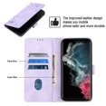 thumbnail image 7 of Tarise Phone Case for Samsung Galaxy S22 Ultra, Premium PU Leather Card Holder Wrist Strap Magnetic Closure Flip Stand Function TPU Interior Book Cover for Samsung S22 Ultra 5G Wallet Case, Purple, 7 of 7