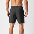 thumbnail image 3 of Men Summer Shorts Long Men's Athletic Shorts Plus Size Elastic Waist Drawstring Running Shorts, Summer Lightweight Breathable Short Pants with Pockets Black 3XL, 3 of 6