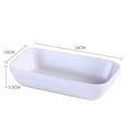 thumbnail image 2 of 1pc White Ceramic Rectangular Plate for Dessert Snack or Fruit at Home, 2 of 6