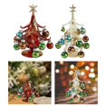 thumbnail image 4 of DOLITY 2 Pcs Mini Sapin de Noël en Verre Miniature Décoration Sapin de Noël Statue en Verre Jaune et Rouge, 4 of 9