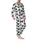 thumbnail image 2 of Balery Retro Rooster Pijama para Hombre de Dos Piezas con Manga Larga, Conjunto de Dormir y Descanso Suave con Bolsillos-Medium, 2 of 7