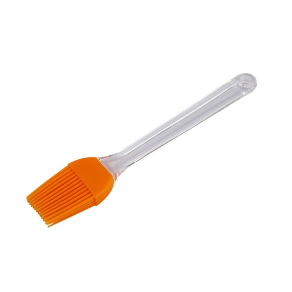 Unique Bargains Plastic Handle Orange Silicone Butter Brush for Baking Pastry Glazing