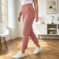 thumbnail image 6 of Levmjia Women Polka Dot Print Pants High Waisted Casual Pants with Pockets Ankle Length with Side Slit Elastic Waist Trousers, 6 of 6