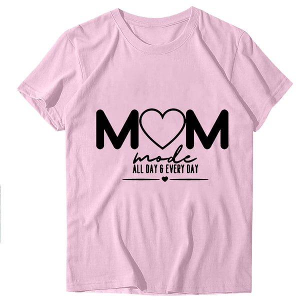 Blusas de Manga Corta para las Mujeres Divertido Impreso Cuello Redondo Tee, Vintage Humor Gráfico Blusas de Primavera para las Mujeres