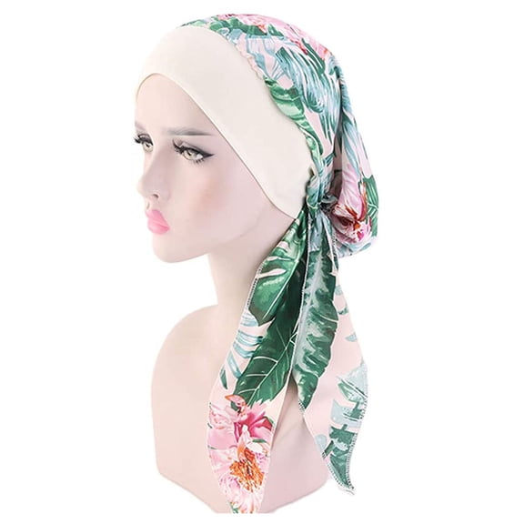 Pxiakgy Chemo Head Scarf for Women Cancer Slip On Bandana Headwrap Turban Headwear Hair Cover,Chemo Headwear Turbans for Women,Headwear Coverings Cap Women's Casual Headwear Turban Cap Print Loose C