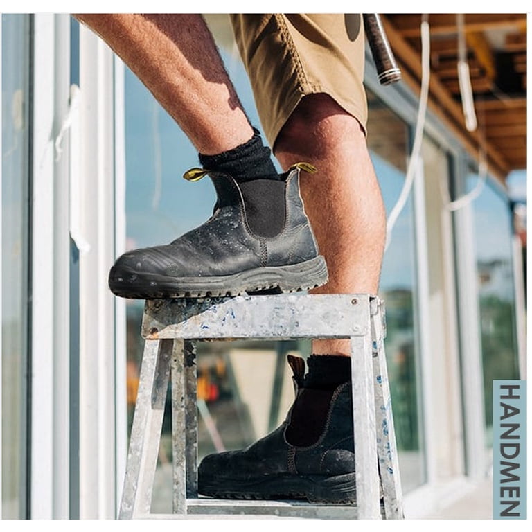 HANDMEN Work Boots For Men, Slip On Soft Toe Waterproof Slip  display picture 1