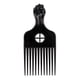 thumbnail image 3 of Peine para el pelo africano de metal con mango plegable de color negro y dientes metálicos. A, 3 of 5
