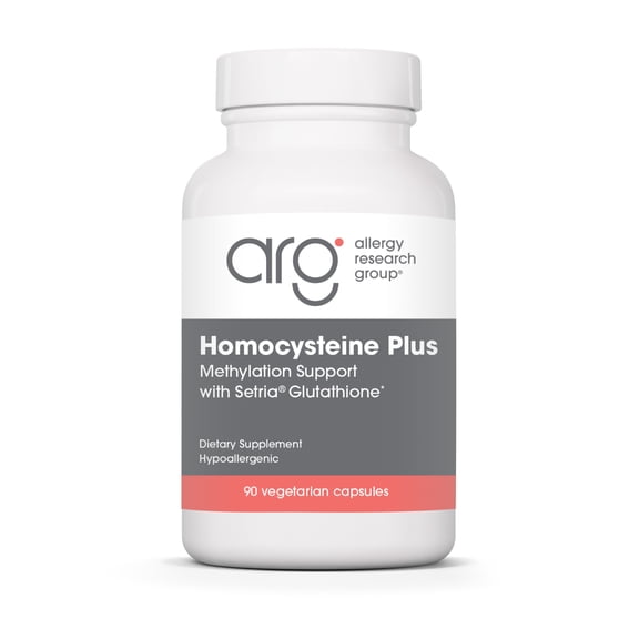 Allergy Research Group Homocysteine Plus Supplement - with Setria Glutathione, Vitamin B Complex, Trimethylglycine, Vegetarian Capsules - 90 Count