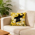 thumbnail image 6 of Uutvery Cats Patterns Pillow Covers 45x45cm， Soft Polyester Decorative Cushion Case with Hidden Zipper， for Sofa Bed Home Decor Living Room Bedroom, 6 of 6