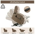 thumbnail image 7 of Bonzy Home Oversized Power Lift Recliner,Elderly Lift Chair with Heat Therapy and Massage Function,Remote Control,Side Pocket,Living Room Camel, 7 of 7