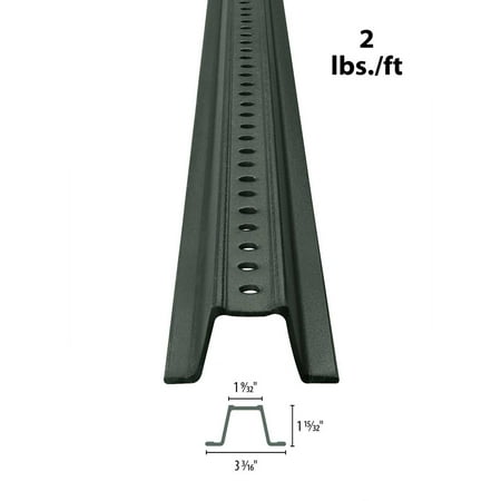 Green Letters Exit Sign - Tapco 054-00002 U-Channel Sign Post, 8'L, Green, Lot of 1
