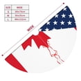 thumbnail image 3 of Yiaed USA Canada Flag Print Christmas Tree Skirt , Tree SkirtsTree Mat for Christmas Winter Holiday Indoor Decorations-30", 3 of 7