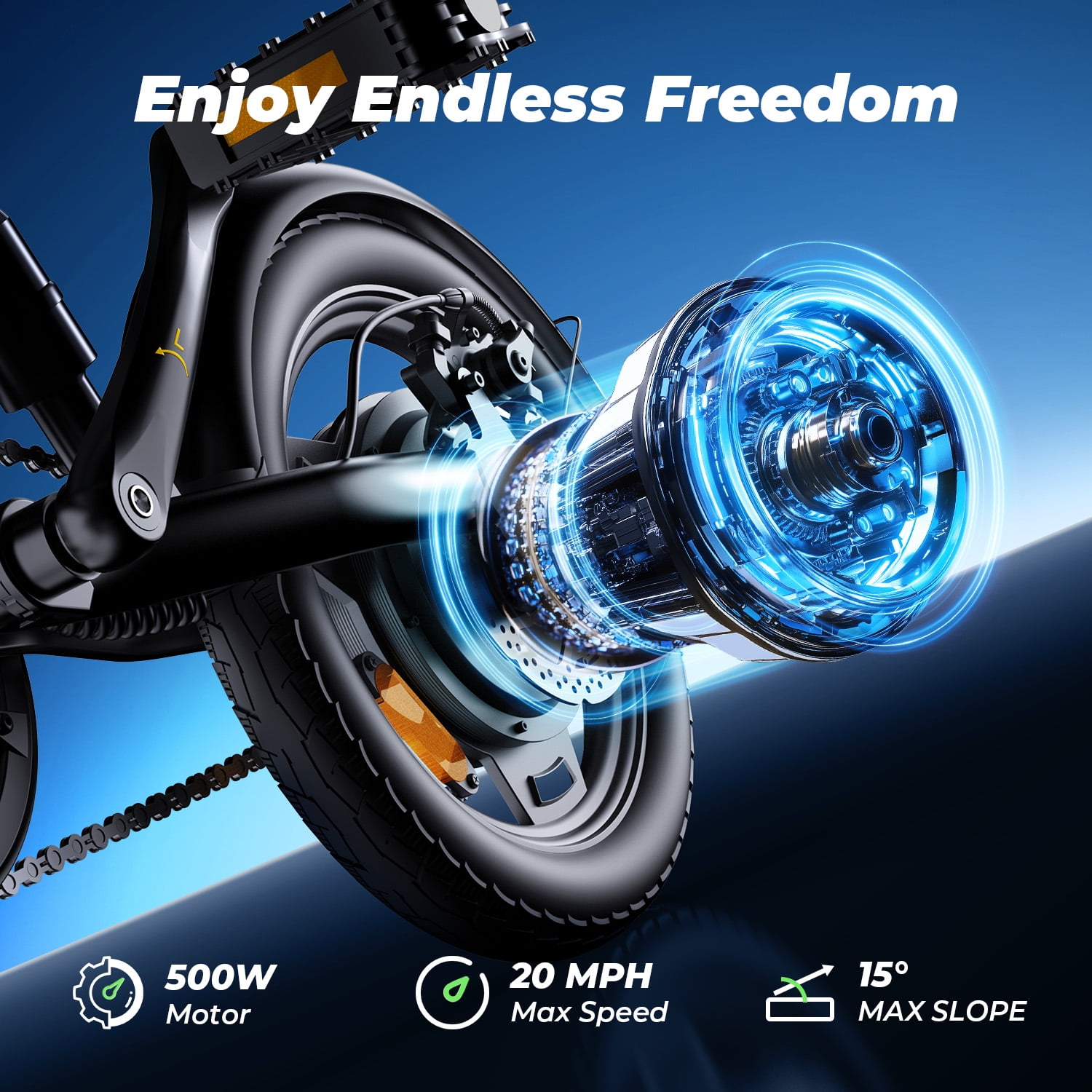iSinwheel 14" Foldable Electric Bicycle for Adults,500W 42V 10Ah Electric Bike,LCD,20MPH Commuter E Bike for Teen