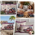 thumbnail image 5 of 4th of July Outdoor Waterproof Pillow Covers, Red Blue Plaid Truck Floral Independence Day Decorative Square Throw Pillowcase Sofa Cushion Sham for Patio/Couch/Chair, 18"x18" 2 Pack, 5 of 8