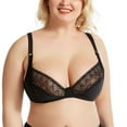 thumbnail image 4 of PEASKJP Womens Bras Minimizer Bras for Women Full Coverage Underwire Bras Plus Size Lifting Lace Bra for Heavy Breast (Black,42/95), 4 of 4