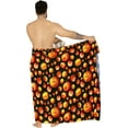 thumbnail image 4 of LA LEELA Men's Pareo Allover Halloween Costumes Scary Pumpkin Swim Trunks Swimwear Cover Up Beach Wrap Summer Sarong for Men One Size Scary Pumpkins, Spooky Orange, 4 of 5