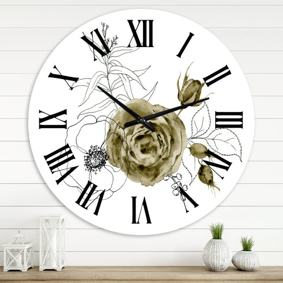 Designart 1 in Quartz Traditional Wall Clock