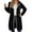 Black, variant on Women's Hoodies & Sweatshirts Extra Large Long Zipper Hooded Sweatshirt Sports Jacket for Autumn and Winter Solid Color