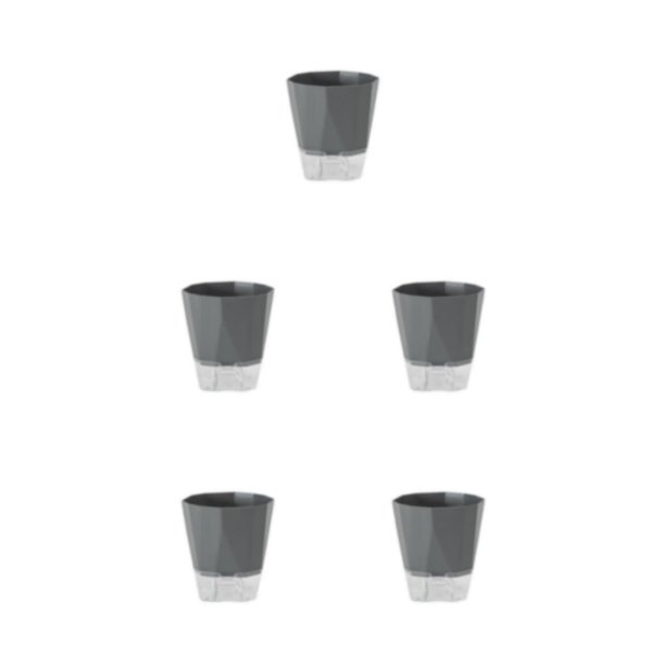 Matsuzay Maceta de riego automático Maceta automática Jardín de plástico Agujeros de jardinera doble Cuerda Herramienta de casa estable gris Type2 NO2