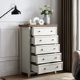 thumbnail image 3 of Beige 5 Drawer Chest with Stable Feet | Reliable Storage for Home Items, 3 of 7