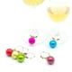 thumbnail image 5 of 6 piezas bola de Navidad encantos de vidrio de plástico copa de vino encantos de copa anillos aros de alambre marcadores de bebida favores de fiesta suministros, 5 of 5