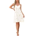 thumbnail image 2 of INSPIRE CHIC Women Lace Nightgown Floral Spaghetti Strap Cami Sleeveless Sleepwear Sleep Dress S Green Floral, 2 of 6