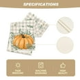 thumbnail image 2 of Smile Pumpkin Eucalyptus Leaves Thanksgiving Buffalo Plaid Fall Table Runner 13 x 48 Orange, 2 of 7