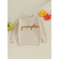 thumbnail image 2 of Bagilaanoe Toddler Baby Girl Boy Halloween Sweater Long Sleeve Letter Embroidery Pullover 3M 6M 9M 12M 18M 24M 3T Kids Warm Jumpers Tops Fall Loose Knitwear, 2 of 8