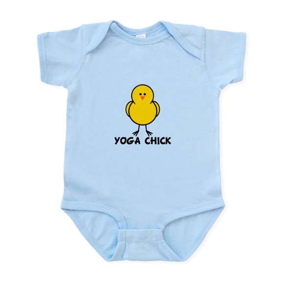 CafePress - Yoga Chick Infant Bodysuit - Baby Light Bodysuit, Size Newborn - 24 Months