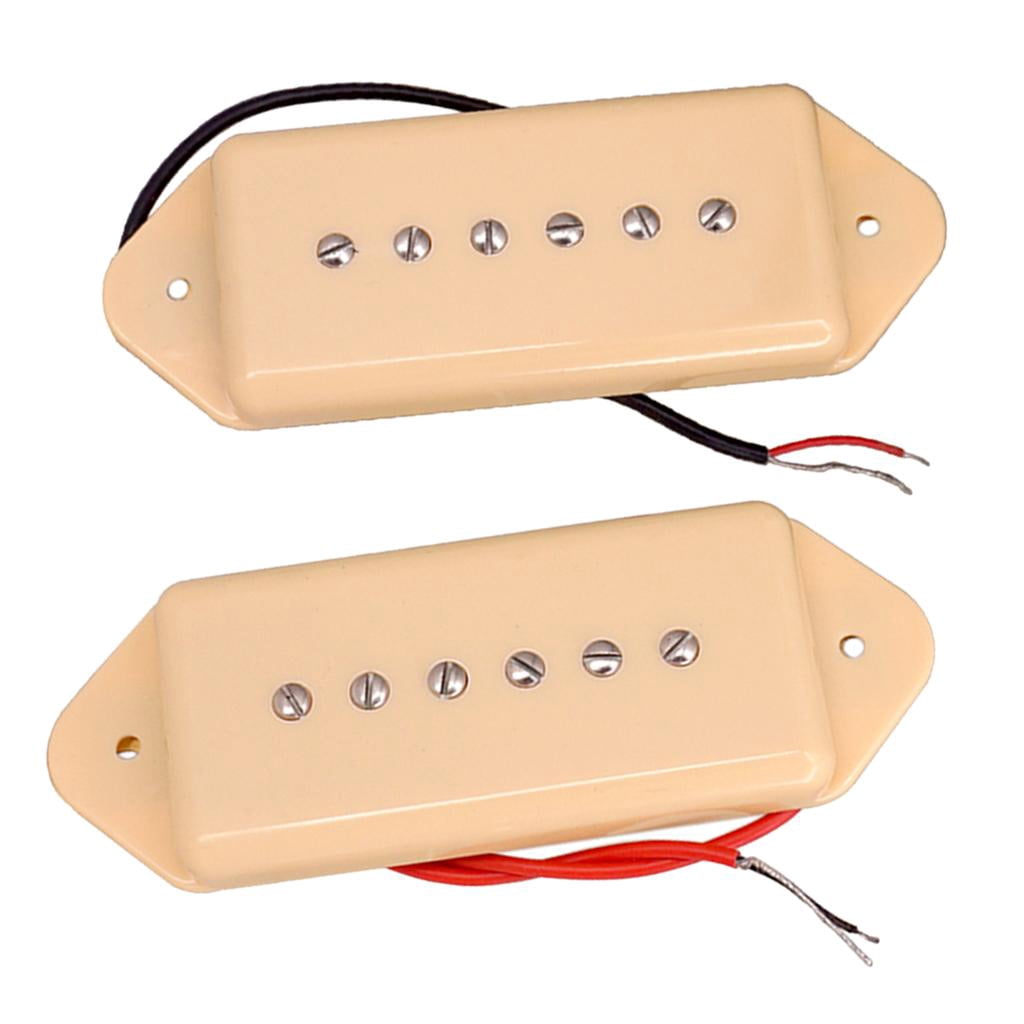 1 Pair P90 Guitar Pickups Neck&Bridge for LP Guitar Parts - , as described Cream