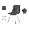 thumbnail image 4 of Meridian Furniture Annie Gray Velvet Dining Chair (Set of 2), 4 of 7