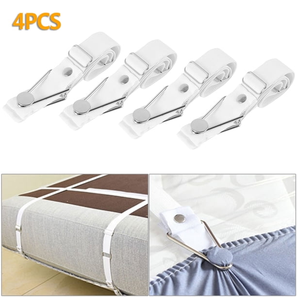 4 Uds. Tirantes para Sábanas, Clips Ajustables para Sábanas, Tirantes Antideslizantes para Sábanas, Almohadilla Elástica para Colchón, Correa de Agarre para el Hogar, Dormitorio, Sábanas, Fundas de Colchón, Cojín para Sofá
