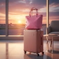 thumbnail image 6 of FVDPWYE Beach Tote Bag Grocery Bag PVC Casual Weekend Bag for Travel Picnic Vacation Rose, 6 of 9