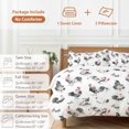thumbnail image 6 of 3 Piece Farmhouse Chicken Duvet Cover Set Queen Size, Microfiber Comforter/Quilt Cover with Corner Ties and 2 Pillowcases, Retro Pastoral Feathers Animal All Season Soft Bedding with Zipper Closure, 6 of 8