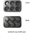 thumbnail image 2 of Molde para muffins Jumbo Ormromra 6 cavidades antiadherente granito negro YQ-1857, 2 of 4