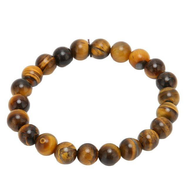 Pulsera De Ojo De Tigre Amarillo, Buena Elasticidad, Pulido Refinado, Movimientos Tranquilos, Pulsera De Ojo De Tigre De Buen Brillo Para Joyería DIY LHCER Natural Tiger Eye Bracelet